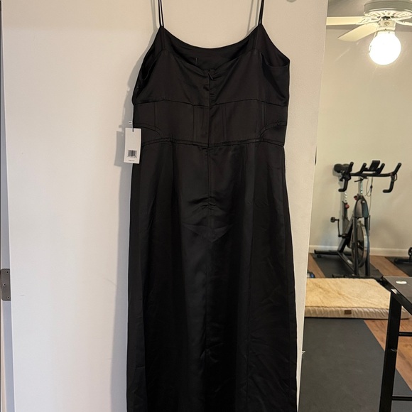 Jason Wu corset style spaghetti strap midi/maxi dress black Size Medium - Picture 7 of 12